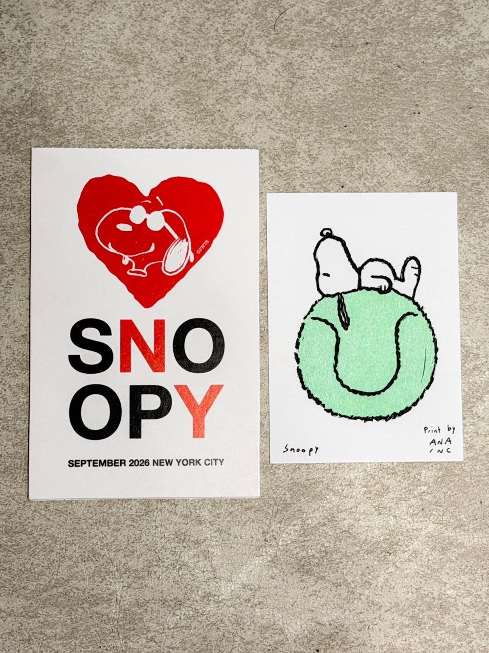 Snoopy Tennis Ball Inciardi Mini Print